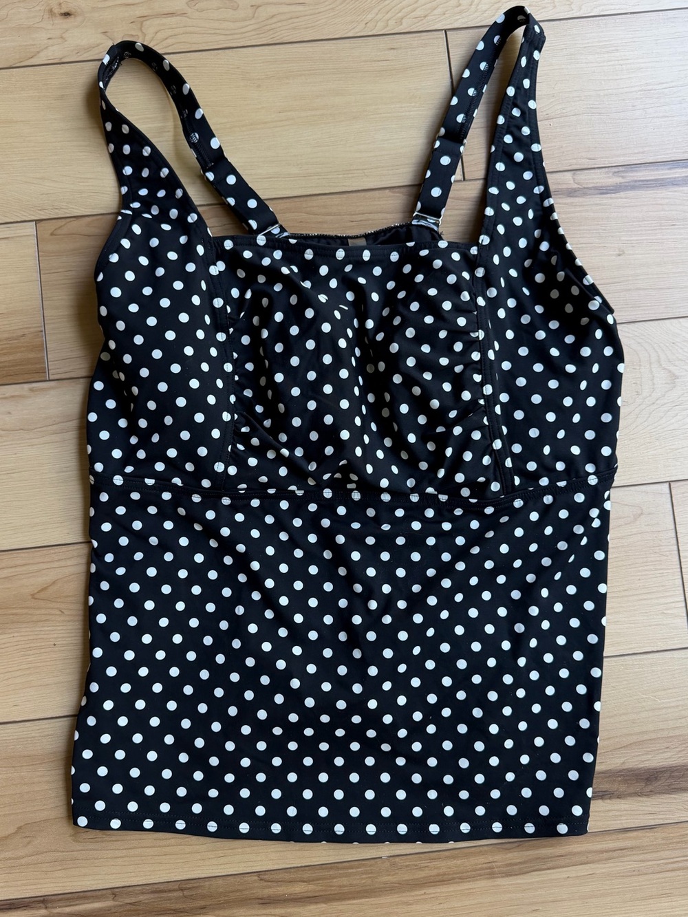 Lands End Black and White Polka Dot Tankini Too Size 18